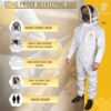 Cotton bee suit pockets for hive tool and accessories