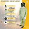 Olive green cotton bee suit Be Noble men women