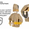 Khaki round veil detachable from ultralight bee jacket