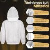 White fencing veil with zip-open front attached to bee jacket
