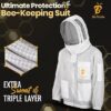 White round veil detachable from ultralight bee jacket