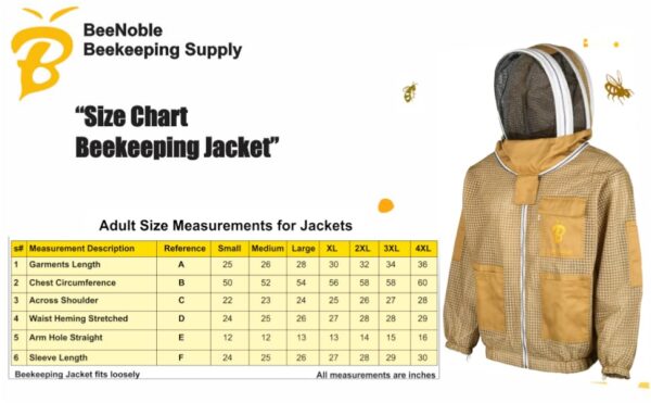 Khaki fencing veil with zip-open front on bee jacket