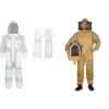 3-layer ventilated bee suit in white with detachable round veil