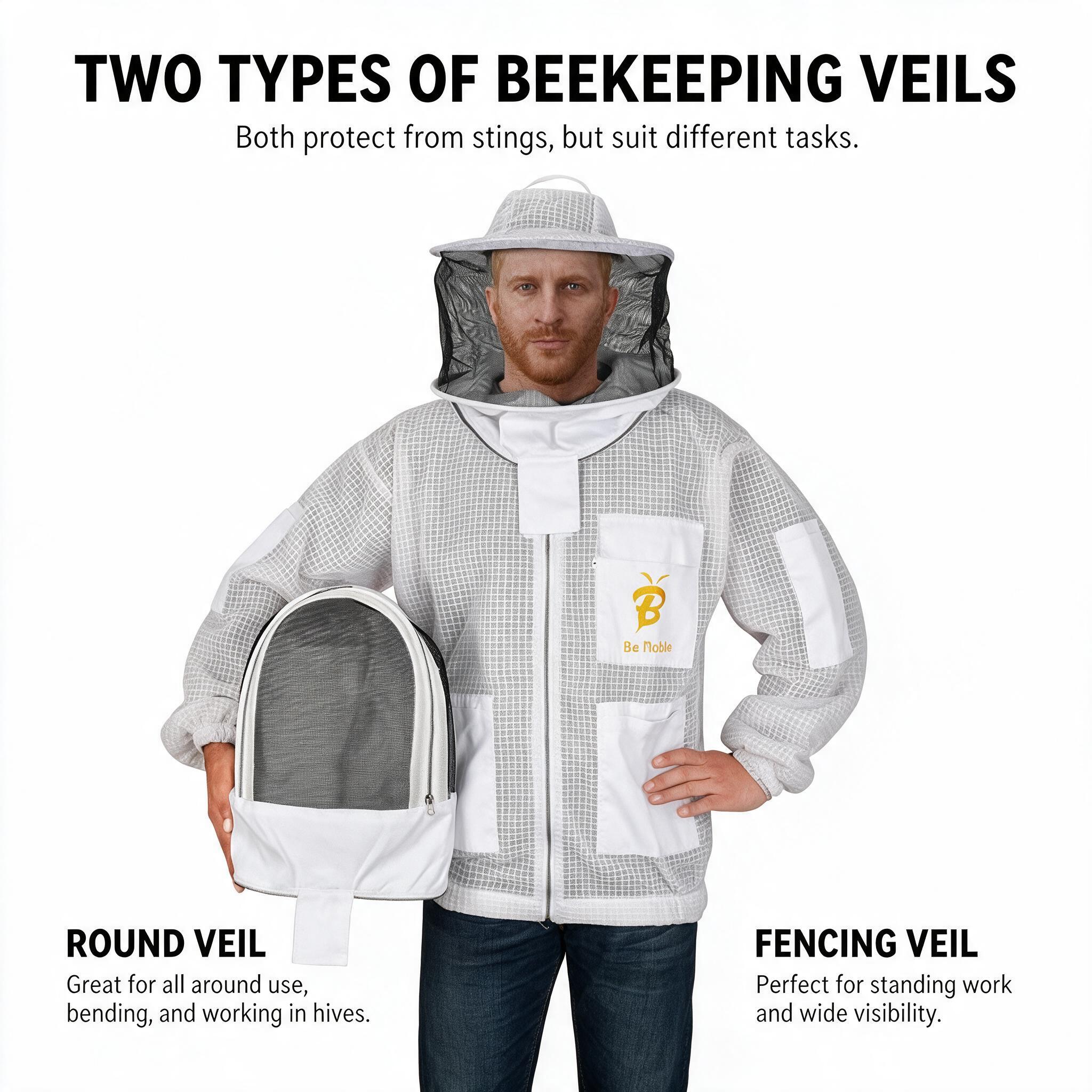 round veil vs fencing veil